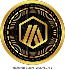 ilustración del logotipo de la moneda virtual arbitrum-arb. ilustraciones vectoriales. 