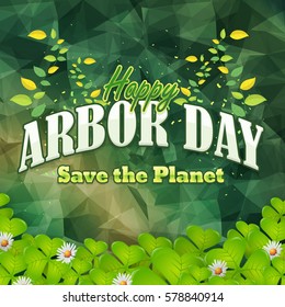Arbor Day Design Polygonal Background 