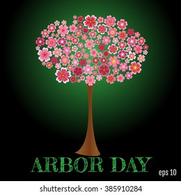Arbor Day icon EPS 10 vector stock illustration