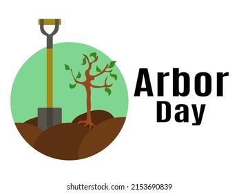 Arbor Day, idea for poster, banner, flyer or postcard vector illustration