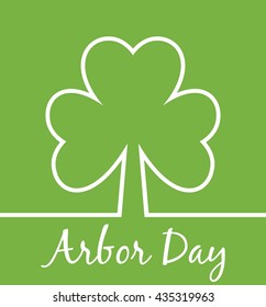 Arbor Day. Minimal tree simple card. Save the trees concept. Modern simple card. Abstract plant. 