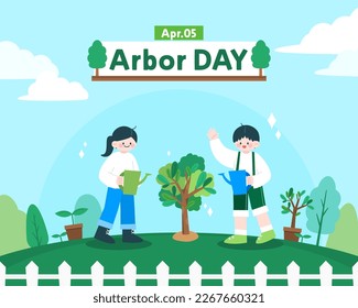 Arbor Day Natural Environmental Protection Illustration
