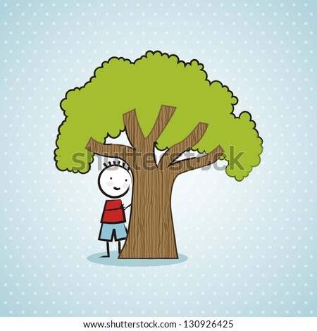 arbor day over blue background. vector illustration