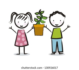 arbor day over white background. vector illustration