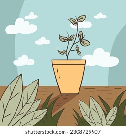 Arbor Day-Plakatvektor in Pastellfarben
