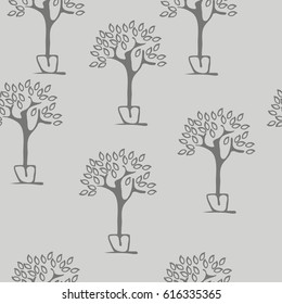 Arbor Day seamless pattern