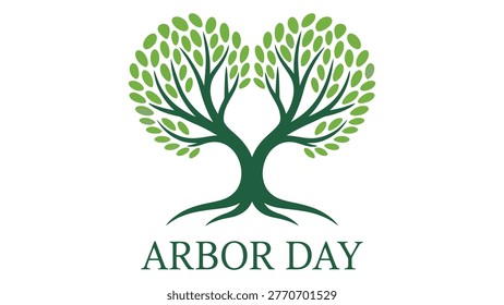 arbor day tree illustration green leaves nature concept eco environment growth and sustainability vector design