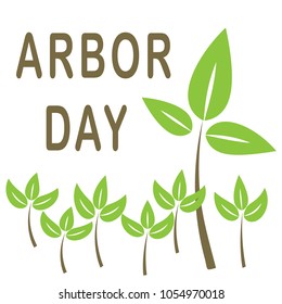   Arbor Day of a tree.  Vector illustration