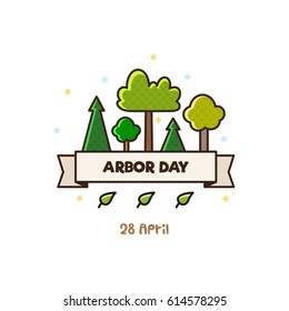 Arbor Day. Vector illustration.