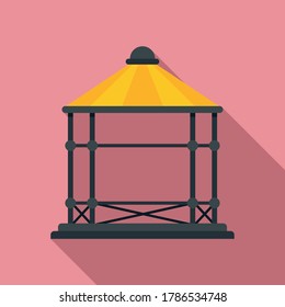 Arbor gazebo icon. Flat illustration of arbor gazebo vector icon for web design