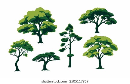 Arbor Spectrum A Vector Collection of Four Distinct Tree Varieties