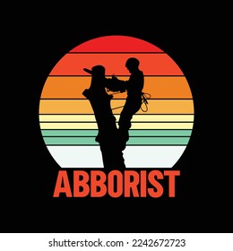 Arborist Dad Tree Climbing Chainsaw Woodworker Vintage