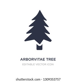 arborvitae tree icon on white background. Simple element illustration from Nature concept. arborvitae tree icon symbol design.