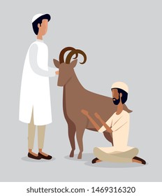 arbs men with traditional deer sacrifice