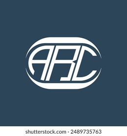 ARC abstract monogram logo design. ARC monogram unique modern flat abstract letter logo design.