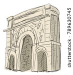Arc de Triomphe du Carrousel on Place du Carrousel, Paris, France