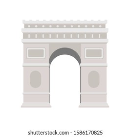 Arc de Triomphe - France , Paris / World famous buildings vector illustration.