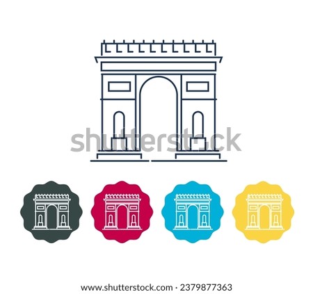 Arc de Triomphe - Gate, Paris - Stock Icon as EPS 10 File