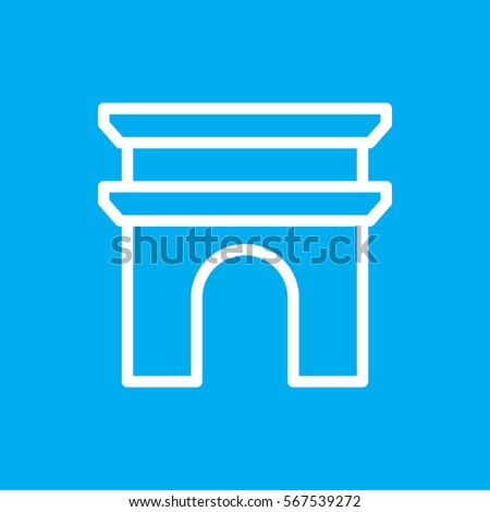 Arc de Triomphe icon illustration isolated vector sign symbol