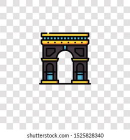 arc de triomphe icon sign and symbol. arc de triomphe color icon for website design and mobile app development. Simple Element from travel collection for mobile concept and web apps icon.