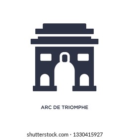 arc de triomphe icon. Simple element illustration from buildings concept. arc de triomphe editable symbol design on white background. Can be use for web and mobile.