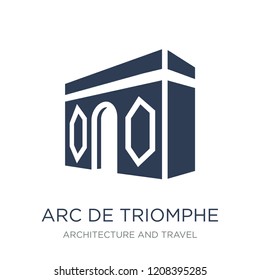 Arc de triomphe icon. Trendy flat vector Arc de triomphe icon on white background from Architecture and Travel collection, vector illustration can be use for web and mobile, eps10