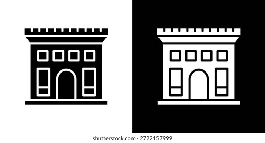Arc de Triomphe Symbol, Vektorgrafik - Vektorgrafiken mit hoher Qualität in schwarzem Stil
