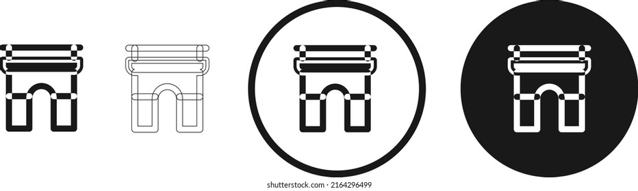 arc de triomphe icon . web icon set . icons collection flat. Simple vector illustration.