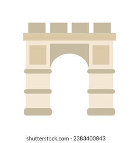 arc de triomphe illustration, famous landmark International country landmark vector