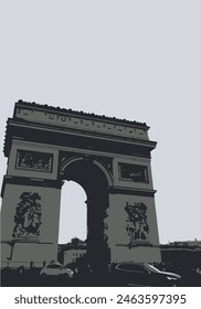 El Arco del Triunfo en París es un monumento famoso que celebra las victorias de Napoleón. Situado en el extremo occidental de los Campos Elíseos, mide 50 metros de altura y cuenta con intrincados relieves de batalla.