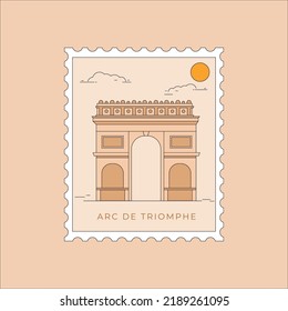 Arc De Triomphe Paris Flat Design