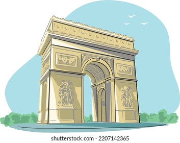 arc de triomphe paris landmark in Paris France