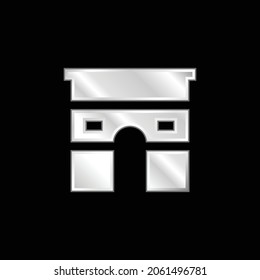 Icono metálico plateado Arc De Triomphe