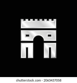 Icono metálico plateado Arc De Triomphe