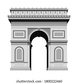 Arco de Triunfo. Viajes, concepto de viaje. Monumentos famosos de países del mundo. Vector