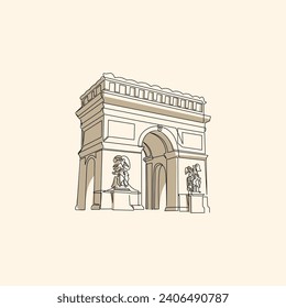 Arc de Triomphe Triumph of Elegance in a Single Line