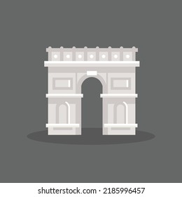 Arc de Triomphe vector, art, graphic, and flat design. 