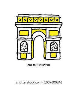 Arc de triomphe vector illustration.