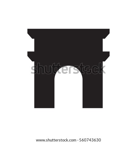 Arc de Triumph icon illustration isolated vector sign symbol