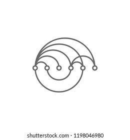 arc diagram icon. Simple glyph vector of charts and diagrams set for UI and UX, website or mobile application