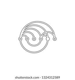arc diagram icon. Simple thin line, outline vector of charts and diagrams icons for UI and UX, website or mobile application
