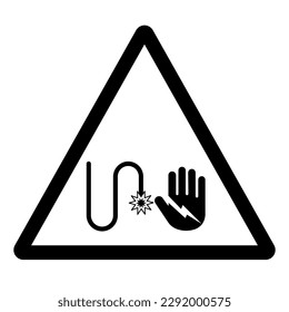 Signo de símbolo ARC Flash Y Shock Hazard, Ilustración vectorial, Aislado en la etiqueta de fondo blanco .EPS10