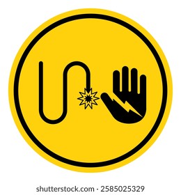 ARC Flash And Shock Hazard Symbol Sign, Vector Illustration, Isolate On White Background Label.EPS10