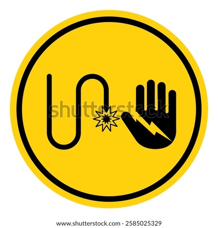 ARC Flash And Shock Hazard Symbol Sign, Vector Illustration, Isolate On White Background Label.EPS10