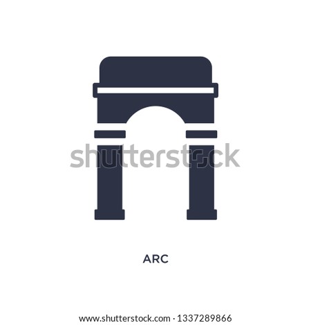 arc icon. Simple element illustration from history concept. arc editable symbol design on white background. Can be use for web and mobile.