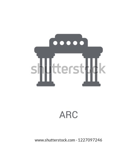 Arc icon. Trendy Arc logo concept on white background from Museum collection. Suitable for use on web apps, mobile apps and print media.