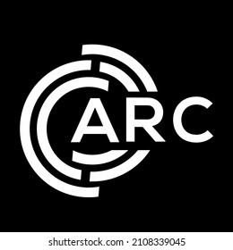 ARC letter logo design on black background. ARC creative initials letter logo concept. ARC letter design.
