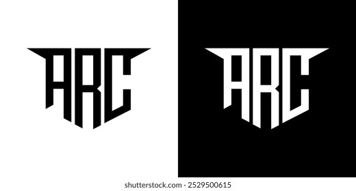 ARC letter logo design with white background in illustrator, vector logo modern alphabet font overlap style, calligraphy designs for logo, Poster, Invitation, etc.