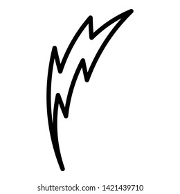 Arc lightning icon. Outline arc lightning vector icon for web design isolated on white background