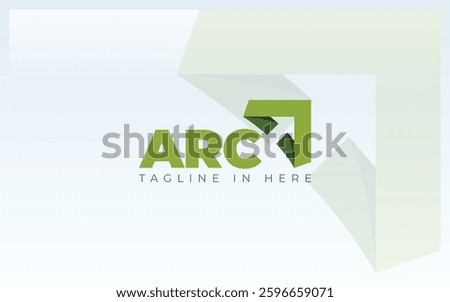 Arc logo formed in simple and modern shape